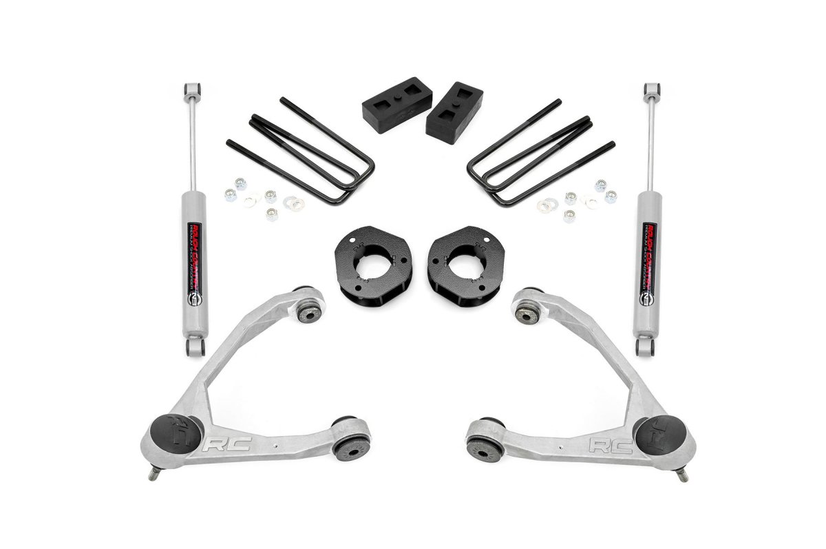 Chevrolet Silverado 1500 Suspension Lift Kit - Rough Country - 3.5 Inch, Forged UCA, Cast Steel - '07-'16